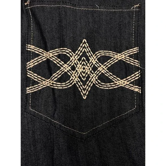 Qruel Jeans Co Straight Fit Mid Rise Black Jeans with Belt Size 40x32 - Picture 4 of 9